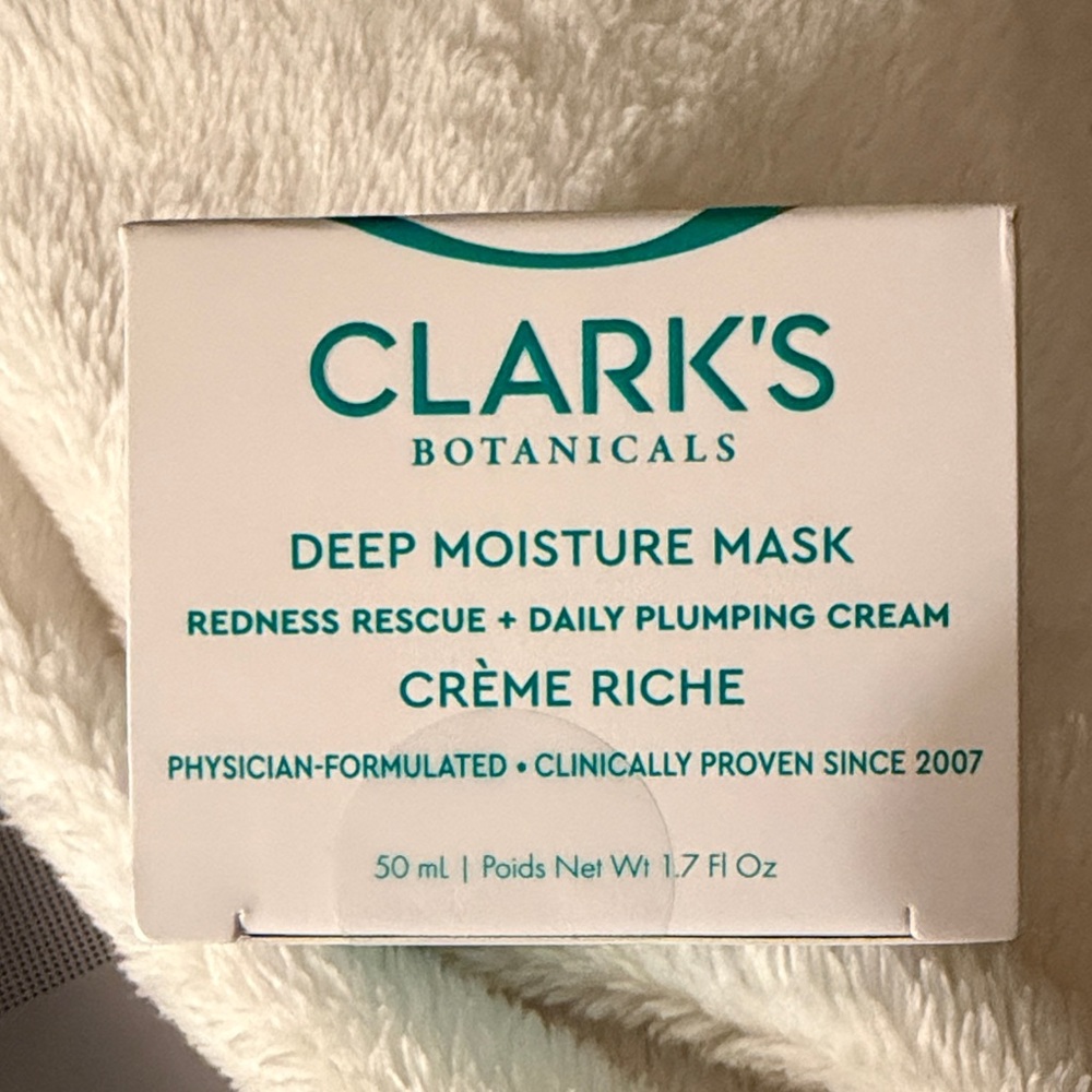Clark’s Botanicals Deep Moisture Mask NIB, never used